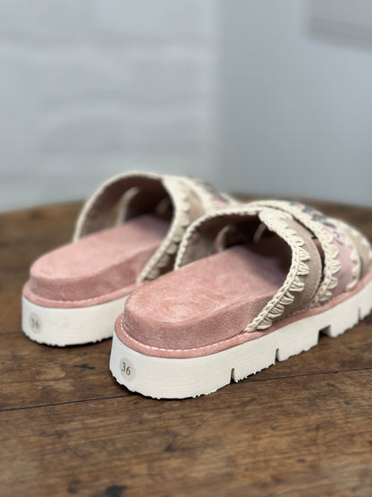 Nu-pieds MOU rose poudré femme