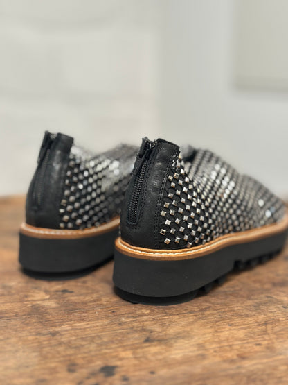 Nu-pieds FRU.IT noir cristaux femme