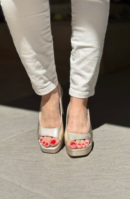 Nu-pieds à talons MARIAN doré femme