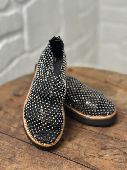 Nu-pieds FRU.IT noir cristaux femme