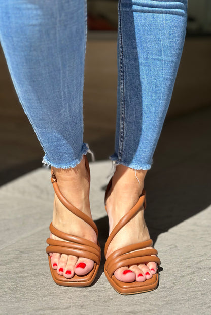 Nu-pieds à talons Angel Alarcon marron femme