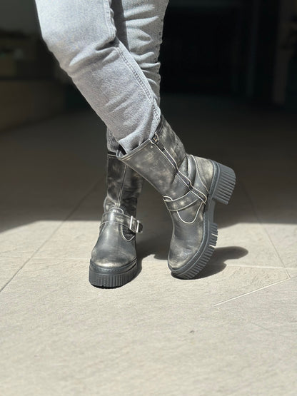 Bottines THE ART COMPAGNY 1397 Noir/gris femme