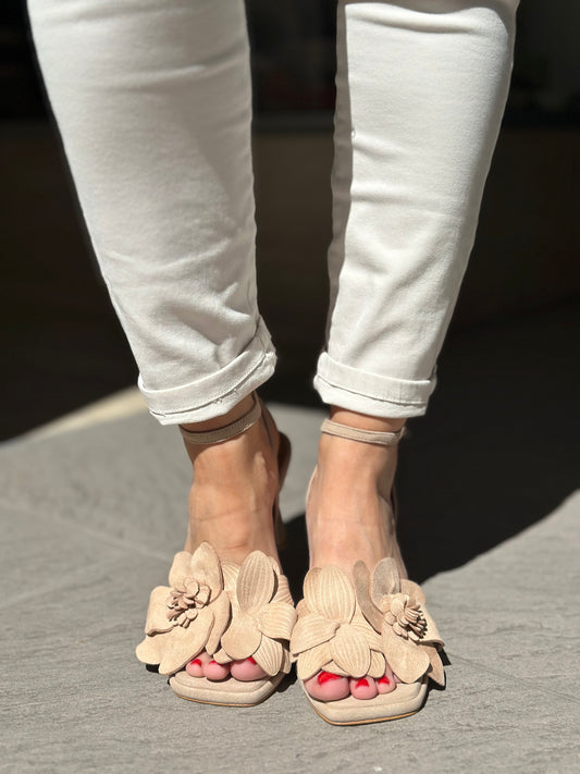Nu-pieds à talons Angel Alarcon beige femme
