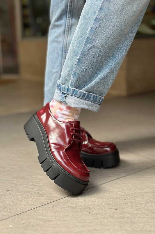 Mocassins THE ART COMPAGNY 1764 bordeaux femme