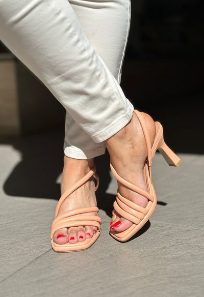 Nu-pieds à talons Angel Alarcon saumon femme
