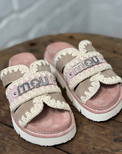 Nu-pieds MOU rose poudré femme