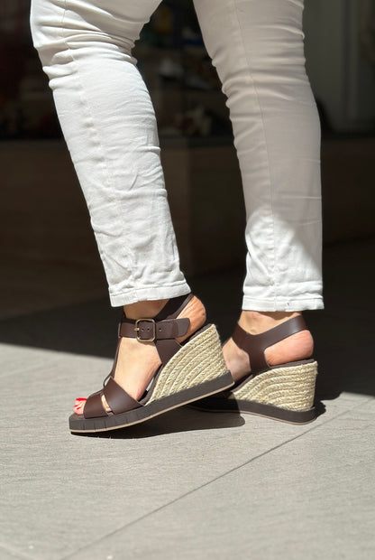 Nu-pieds compensés PALOMITAS by PALOMA BARCELO Marron femme