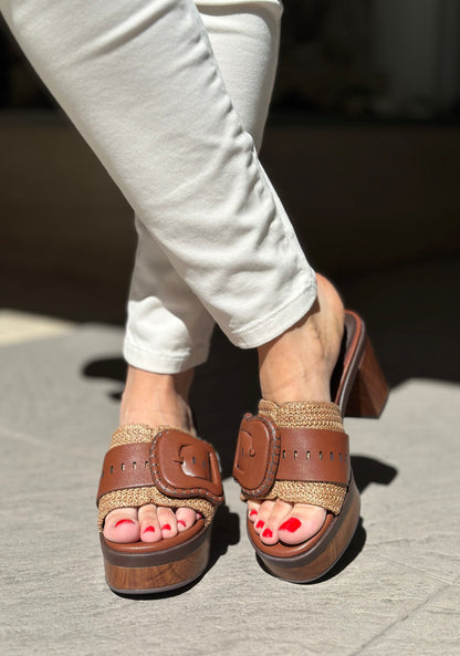 Mules à talons NOA HARMON marron femme