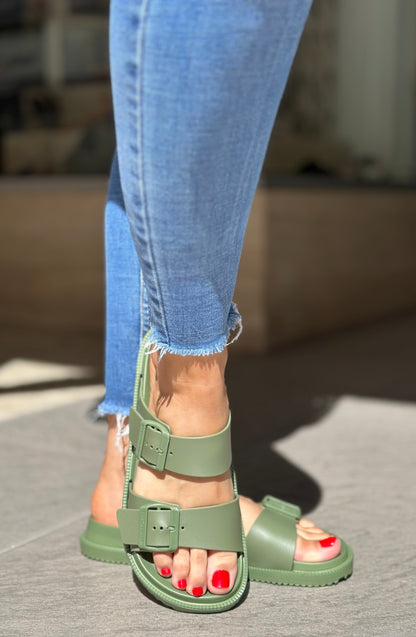 Nu-pieds LEMON JELLY kaki femme