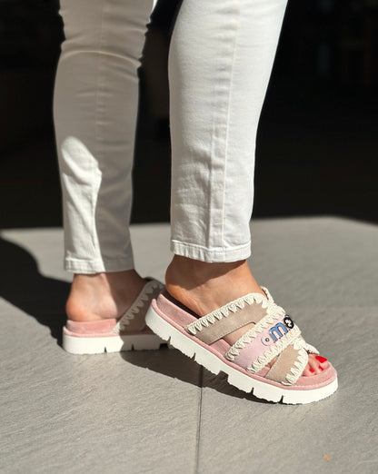 Nu-pieds MOU rose poudré femme