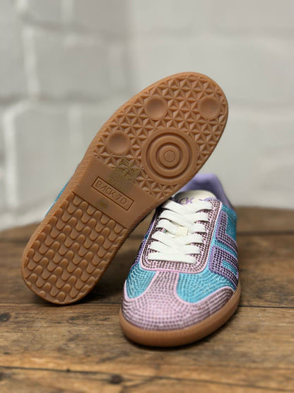 Basket BACK 70 STRASS CLOUD bleu/violet Femme
