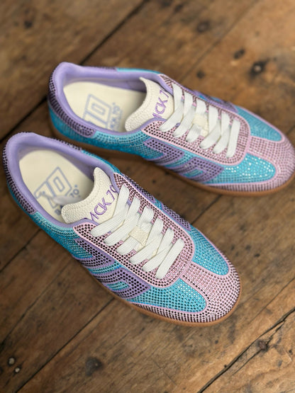 Basket BACK 70 STRASS CLOUD bleu/violet Femme
