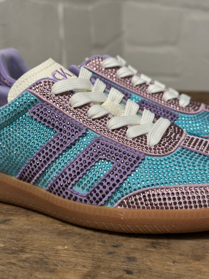 Basket BACK 70 STRASS CLOUD bleu/violet Femme