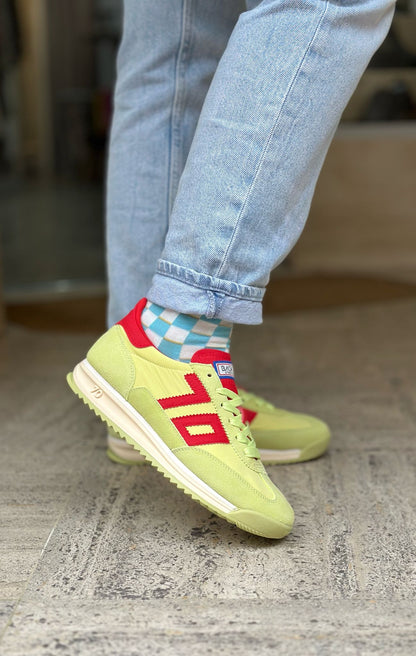 Baskets BACK 70 BARKLEY Jaune/Croco rouge Femme