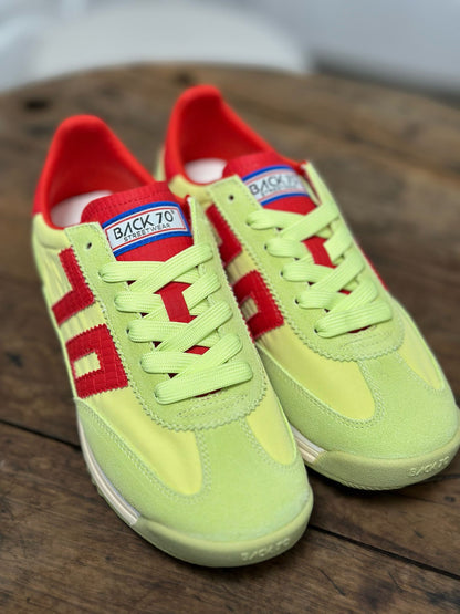 Baskets BACK 70 BARKLEY Jaune/Croco rouge Femme