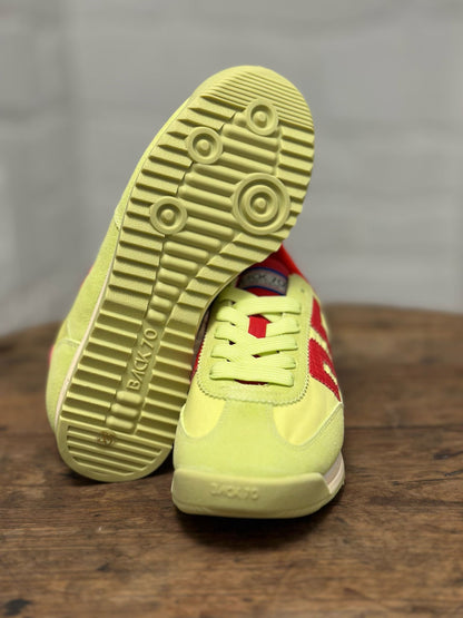 Baskets BACK 70 BARKLEY Jaune/Croco rouge Femme