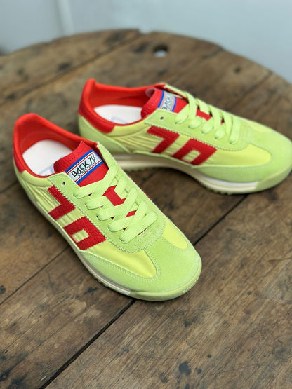 Baskets BACK 70 BARKLEY Jaune/Croco rouge Femme
