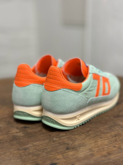 Baskets BACK 70 BARKLEY Vert clair/Croco orange Femme