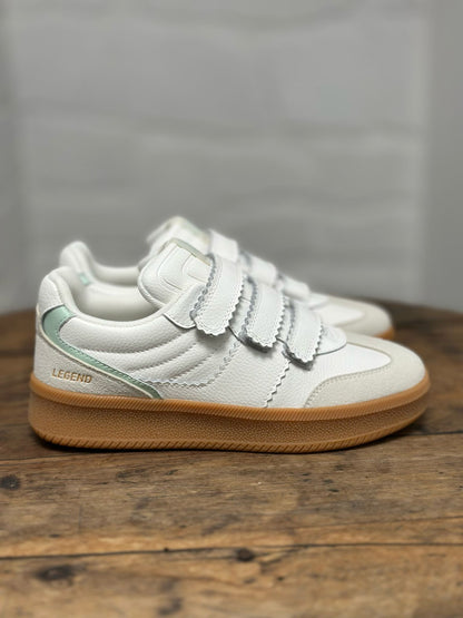 Baskets SJ FEMME Blanche et bleu