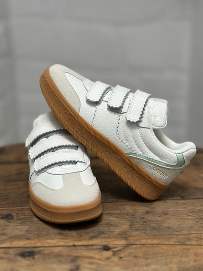 Baskets SJ FEMME Blanche et bleu