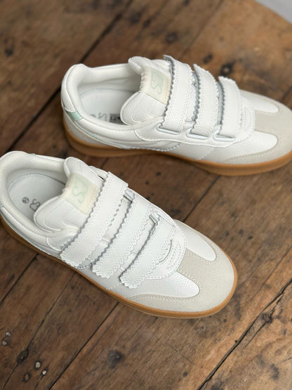 Baskets SJ FEMME Blanche et bleu