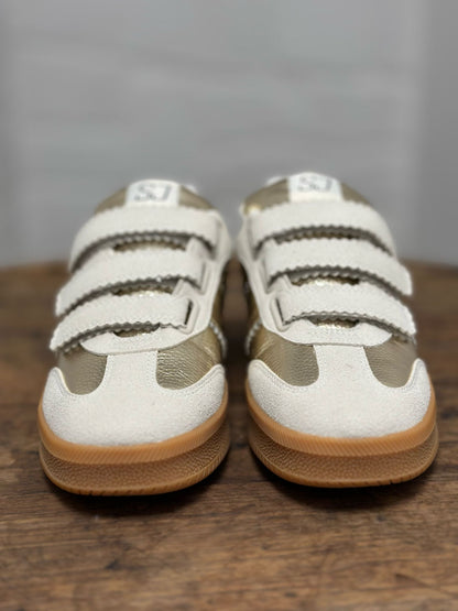 Baskets SJ FEMME Doré et blanche