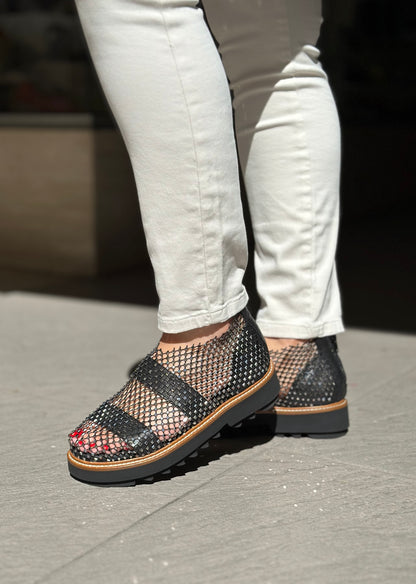 Nu-pieds FRU.IT noir cristaux femme
