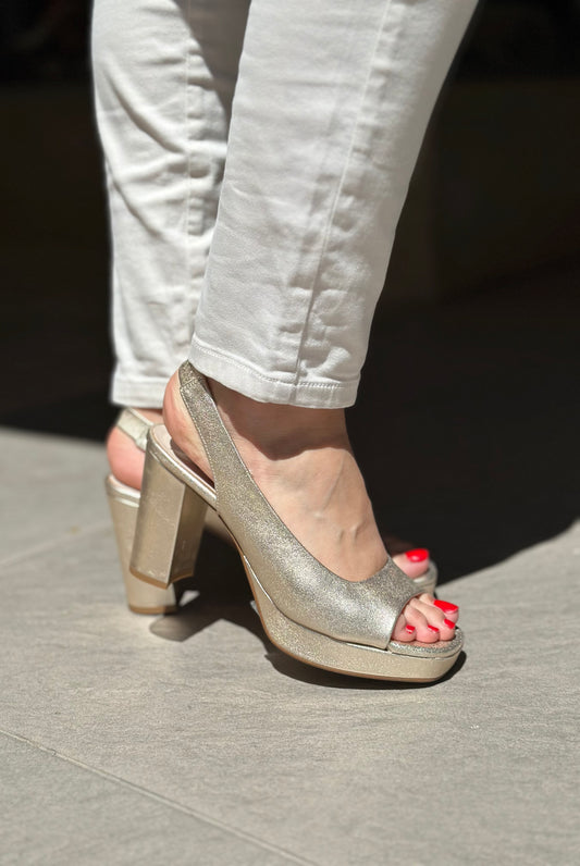 Nu-pieds à talons MARIAN doré femme