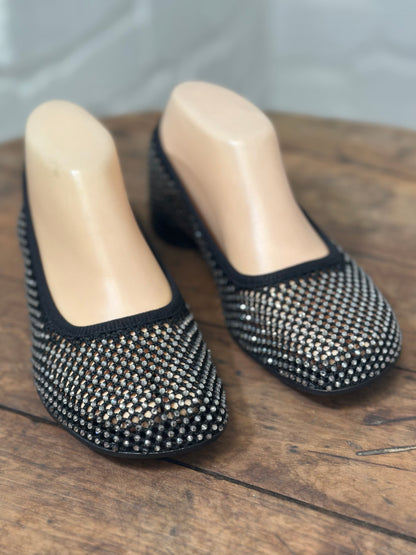Ballerines FRU.IT Noir cristaux femme