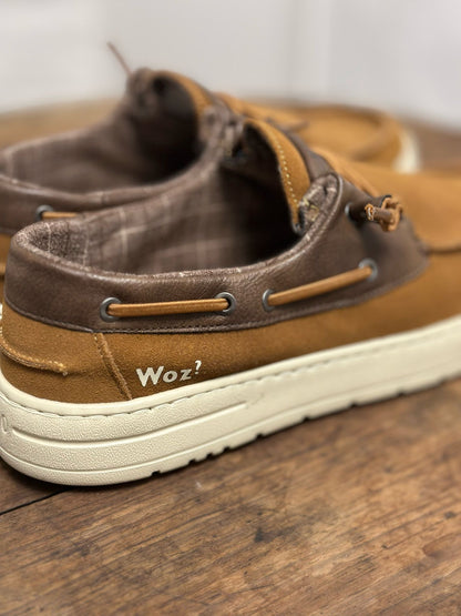 Chaussures bateau WOZ Camel et marron homme