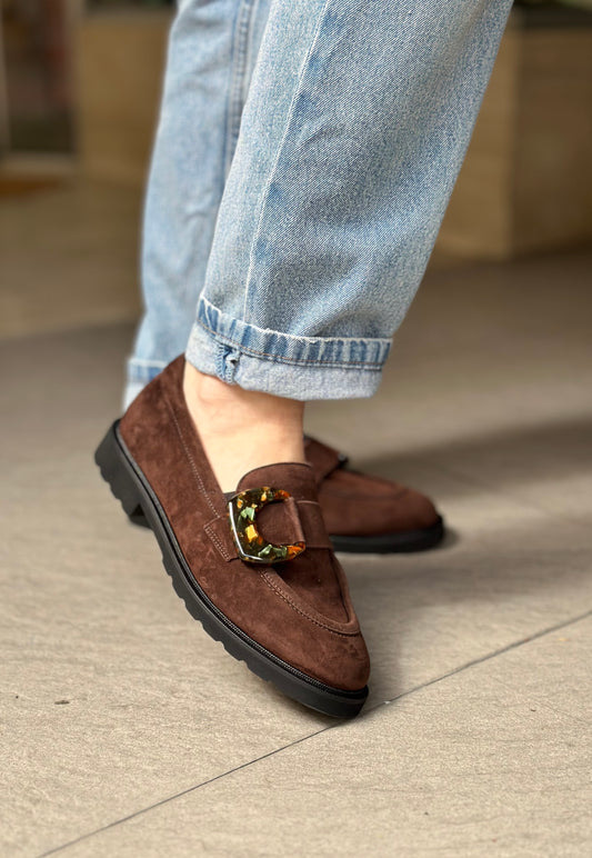 Mocassins SOFTWAVES marron femme