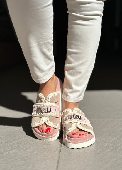Nu-pieds MOU rose poudré femme