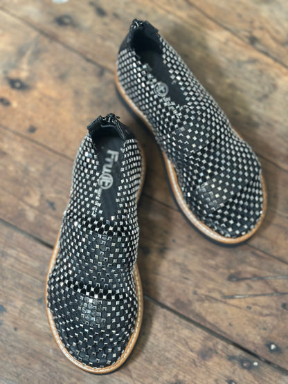 Nu-pieds FRU.IT noir cristaux femme