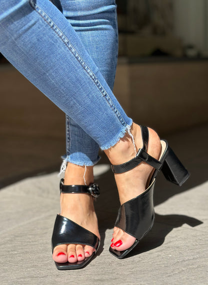Nu-pieds à talons CAFE NOIR noir femme