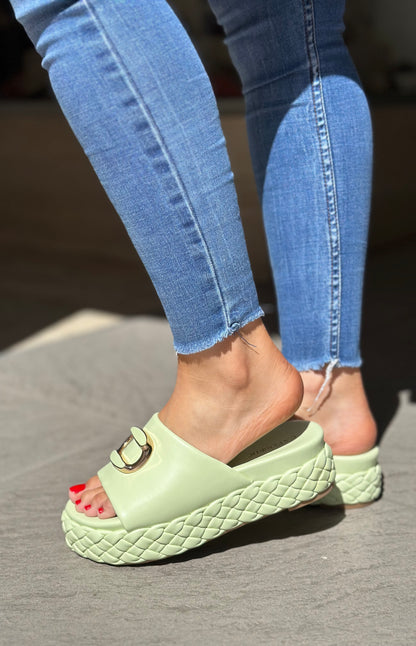 Mules CAFE NOIR Vert menthe femme