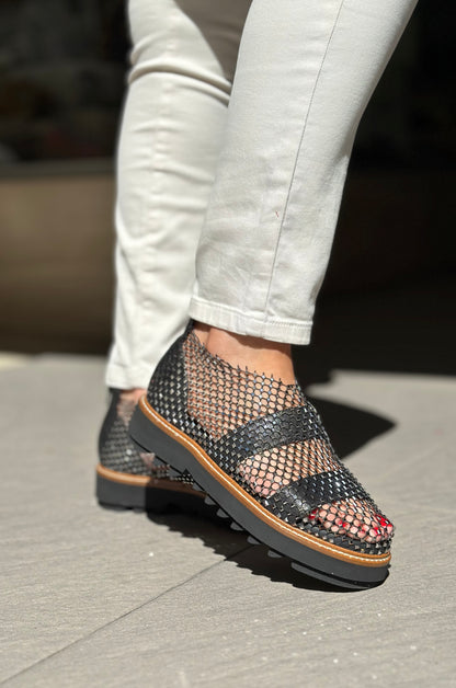 Nu-pieds FRU.IT noir cristaux femme