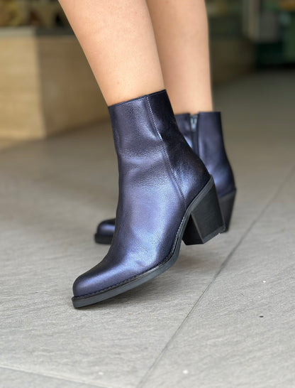 Bottines NGY LAMINADO BLEU femme