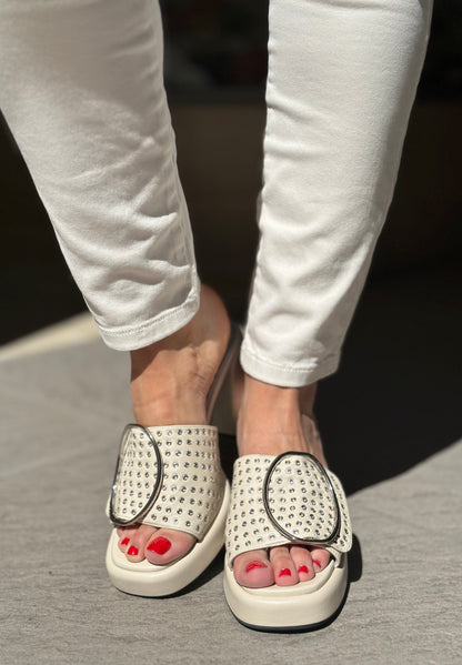 Mules à talons NOA HARMON blanc cassé femme