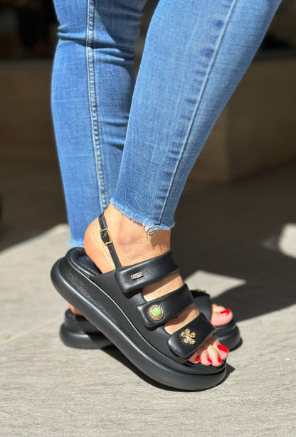 Nu-pieds plateforme CAFE NOIR Noir femme