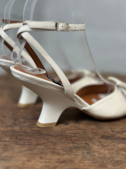 Nu-pieds à talons Angel Alarcon blanc cassé femme