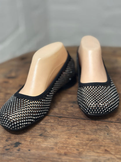 Ballerines FRU.IT Noir cristaux femme