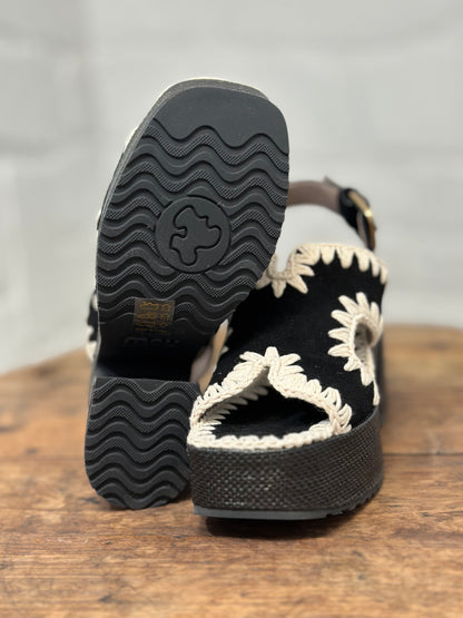Nu-pieds à plateforme MOU noir femme
