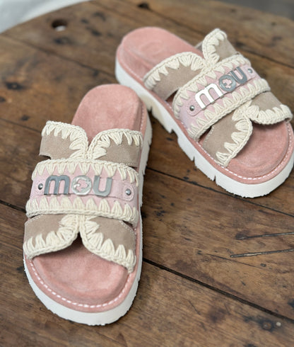Nu-pieds MOU rose poudré femme