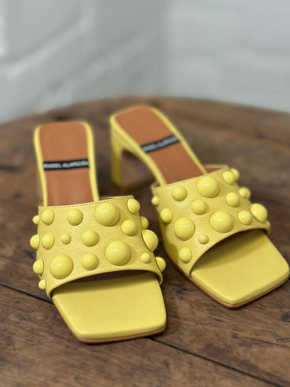 Mules à talons Angel Alarcon jaune femme
