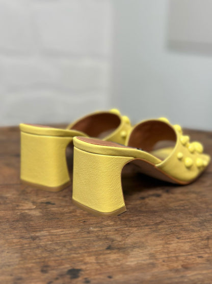 Mules à talons Angel Alarcon jaune femme