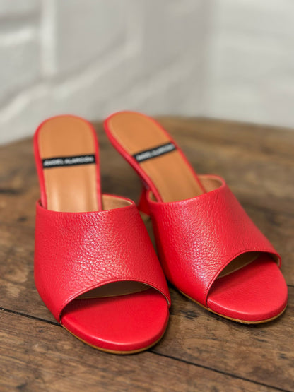 Mules à talons Angel Alarcon rouge femme