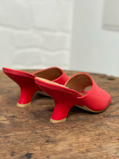 Mules à talons Angel Alarcon rouge femme