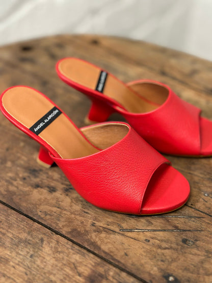 Mules à talons Angel Alarcon rouge femme
