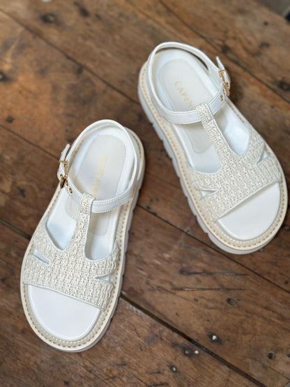 Nu-pieds CAFE NOIR blanc femme