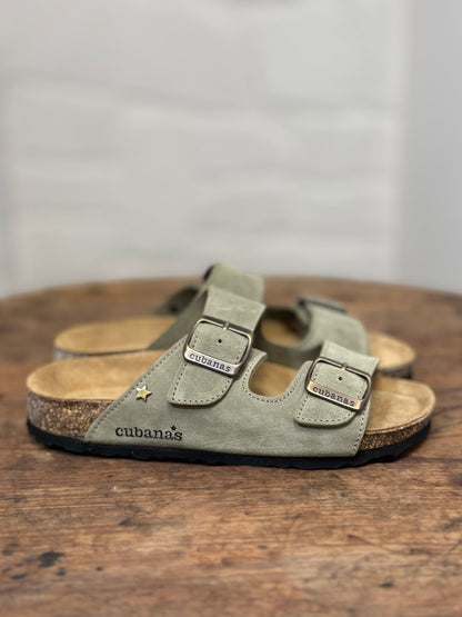 Nu-pieds CUBANAS Kaki femme